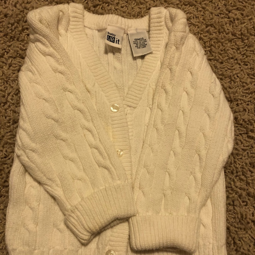White cardigan